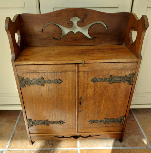Antique art nouveau oak door - art,