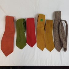Vintage 1960's Wool Neck Tie Job Lot MunroSpun Cara Tweed Tergal
