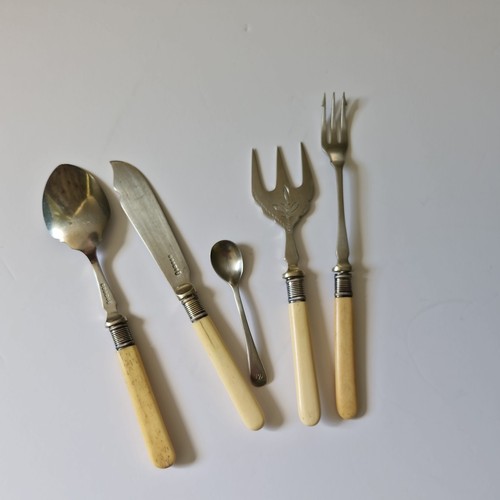 Antique bone handle fish - bone,