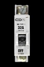 MEM 32 AMP TYPE 1 M6 MCB CIRCUIT BREAKER 321QEB 321 QEB GREY