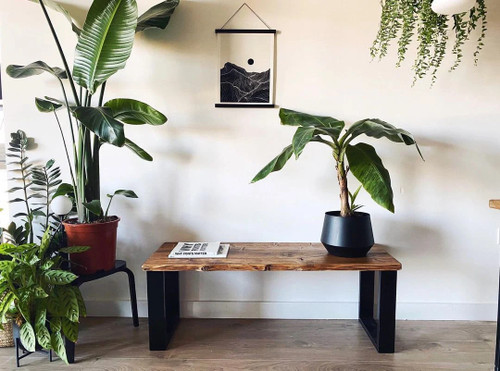 Reclaimed wood bench with - reclaimed,