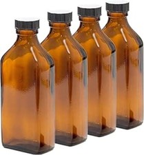 200ml rectangular amber glass - amber,