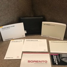 2017 Kia Sorento Owners Manual with Navigation guide, warranty book and case