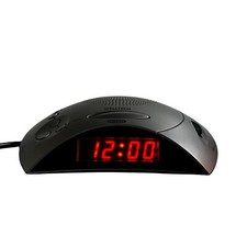 Welltech 20420 Radio Alarm Clock Silver Bedroom Mains Powered Battery Back Up