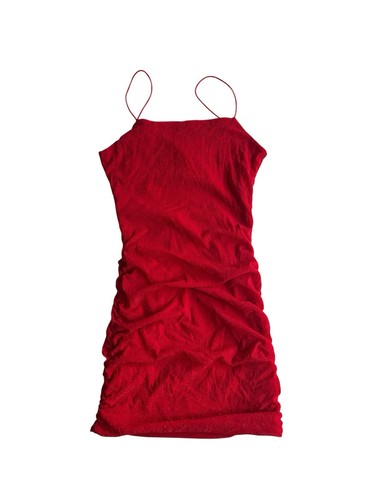 Red sparkly mini - red,