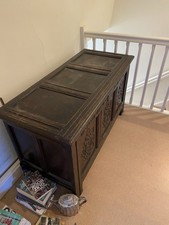 Carved Oak Blanket Chest