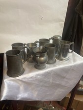 7 Pewter Tankards Jug 3.06