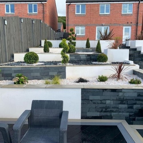 Brazilian black slate - brazilian, wall