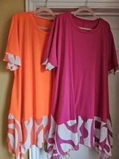 TWO Stunning Colourful TUNICS