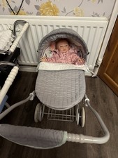 Vintage Dolls Pram 80’s Era Comes With Reborn Doll+Home Made Quilt Set!