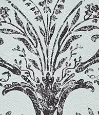 Laura Ashley Home Josette Duck Egg/Charcoal Fabric 17 Metres Avail Price Per Mtr