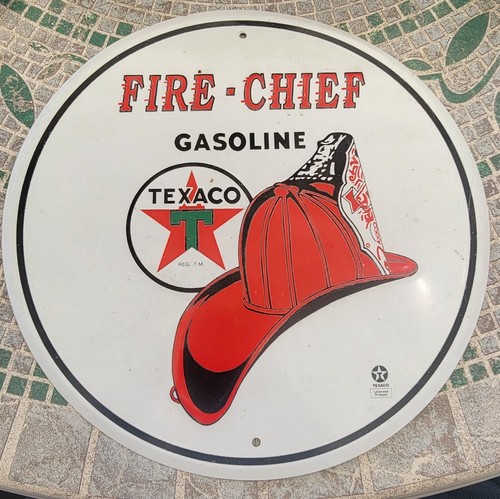 Retro style texaco fire - fire, chief