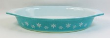 Vtg pyrex blue gaiety - pyrex,