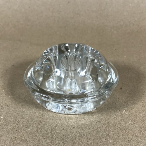Antique glass flower frog 1916 - glass,