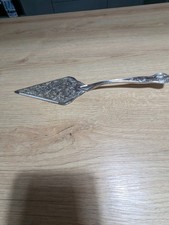 Vintage Silver Metal Cake Slice Cake Server Pie Server Patterned Unbranded