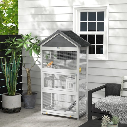 Wooden bird cage aviary - cage,