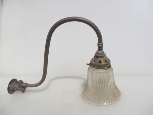 Victorian brass gas wall light - victorian,