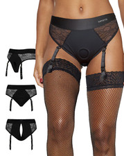 Nocturne Lace Strap-On Harness – Queer Lingerie for Bold Play | SAPHETTE