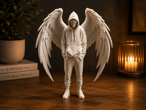 Urban guardian angel statue - urban,