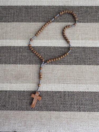 Wooden catholic rosary - wooden,