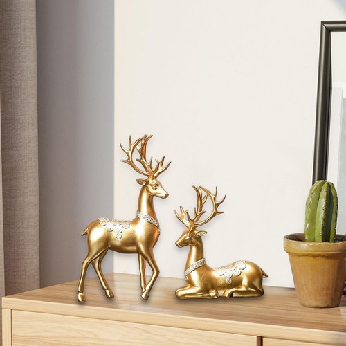 Pieces couple deer statue - deer,