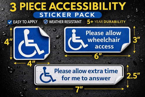 Disabled sign blue - badge, vinyl