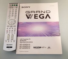 Sony Grand Wega TV Instruction