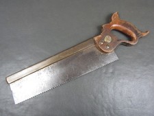 12" brass backed tenon saw vintage old tool by Henry Disston & Sons