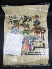Vintage Egyptian Papyrus With Certificate 62x44cm