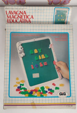 Educational Magnetic Board GIG 36 Letters 20 Numbers Chalks Erasers Vintage