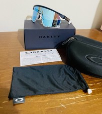 Oakley BXTR Sunglasses White & Black/ Blue Lens