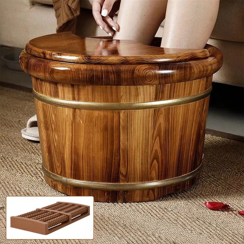 Wooden foot bath bucket with - wooden,