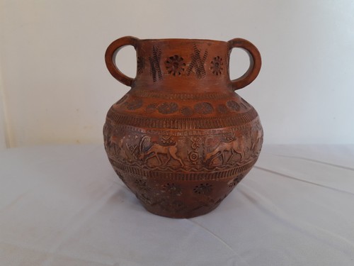 Vintage art pottery vase - vintage,