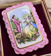 VINTAGE BROOCH COALPORT PINK