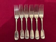 6 Silver Plated Fiddle Pattern