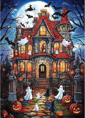 1000 pieces halloween - pieces, house