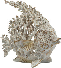 VVGIFTS Beach Coastal Decor Coral Reef Angelfish Home Office Desk Decor Sculptur