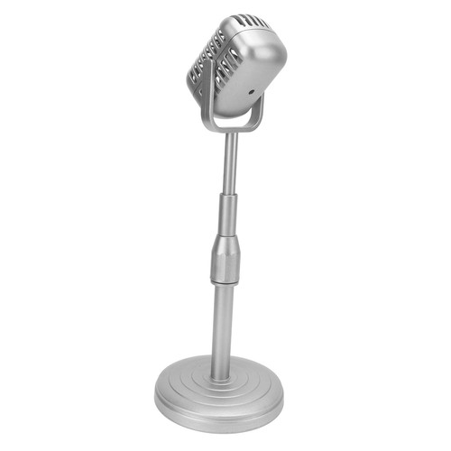 Vintage silver microphone - silver,