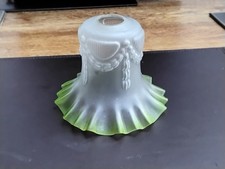 Vintage Green Frosted Etched
