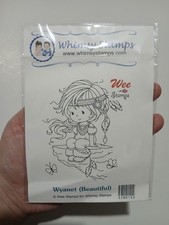 Lovely Little Girl Wyanet High Quality Whimsy Stamps Red Rubber Stamp