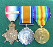 WW1 1914 MONS STAR TRIO MEDAL