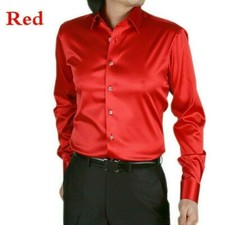 1X Men Faux Silk Satin Shirt