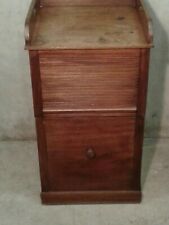 Antique Night Stand /Bedside/Lamp Table - Rare and Unusual Item - Tambour Front