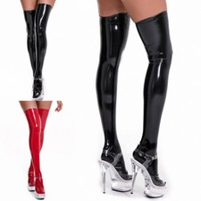 Women Shiny Latex PVC Leather