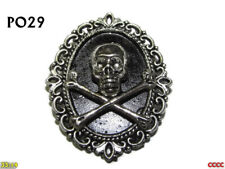 steampunk gothic brooch badge pin skull crossbones pirate Black Sails #PO29