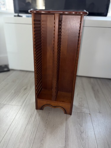 Wood holder rack handmade - wood, cd
