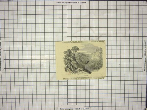 Original old antique print - old,