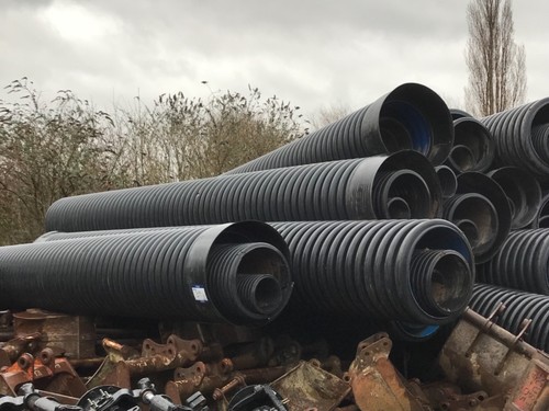Metre twin wall drain - twin,