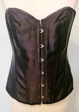 Ladies Steampunk Goth Satin Corset Basque BNWOT Size 2XL