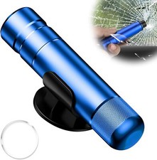 Safety Escape Hammer - 2-in-1 Car Window Glass Breaker & Seat Belt Cutter, Blue